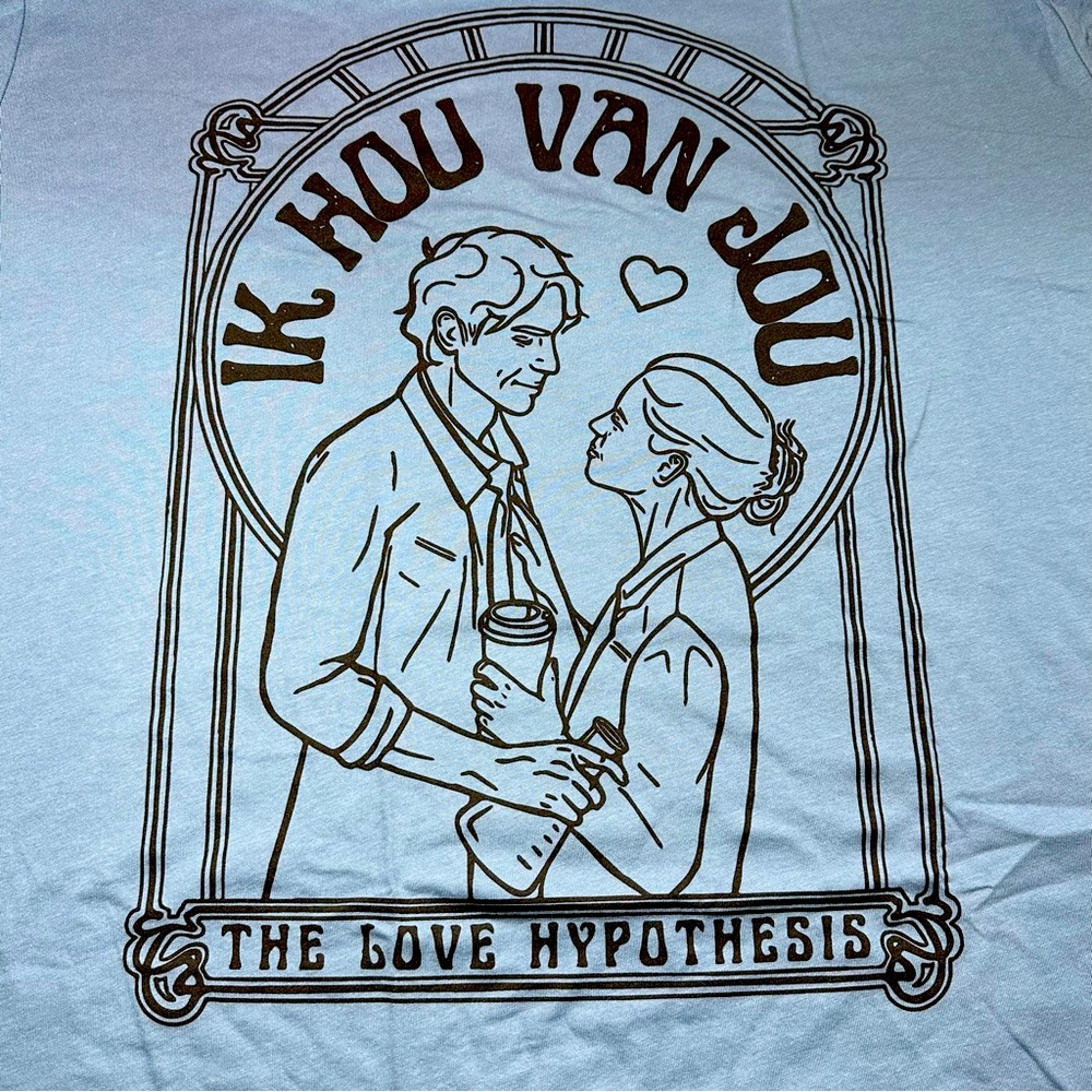 Bookish Box Aug 22 Love Hypothesis 4x Tshirt Steal Blue